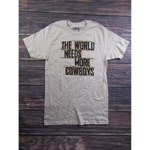 American Highway Adult Size Small White Graphic Tee T Shirt Cowboys Country